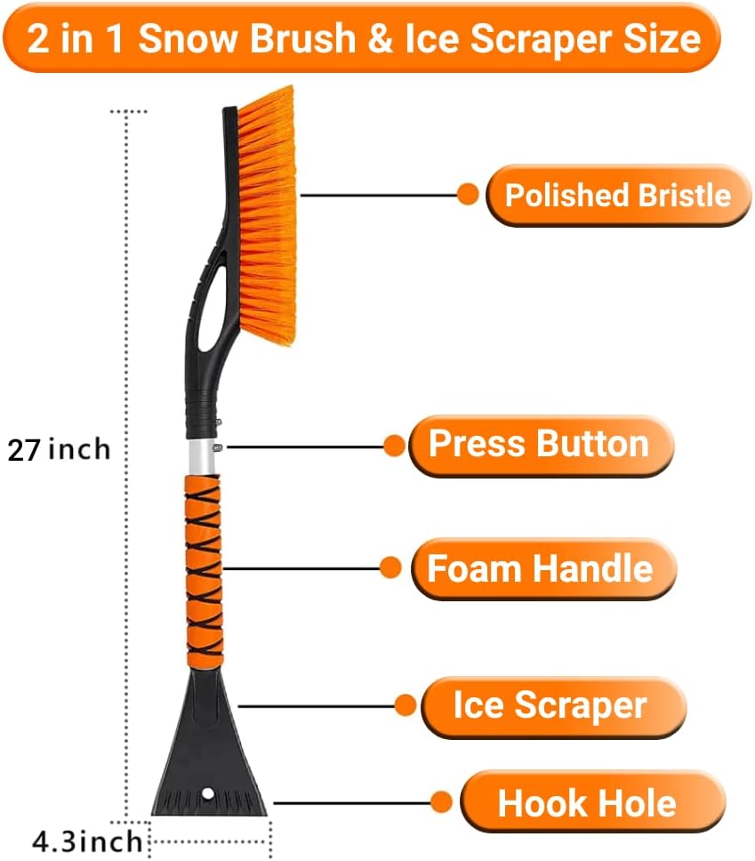 27" Snow Brush and Ice Scraper